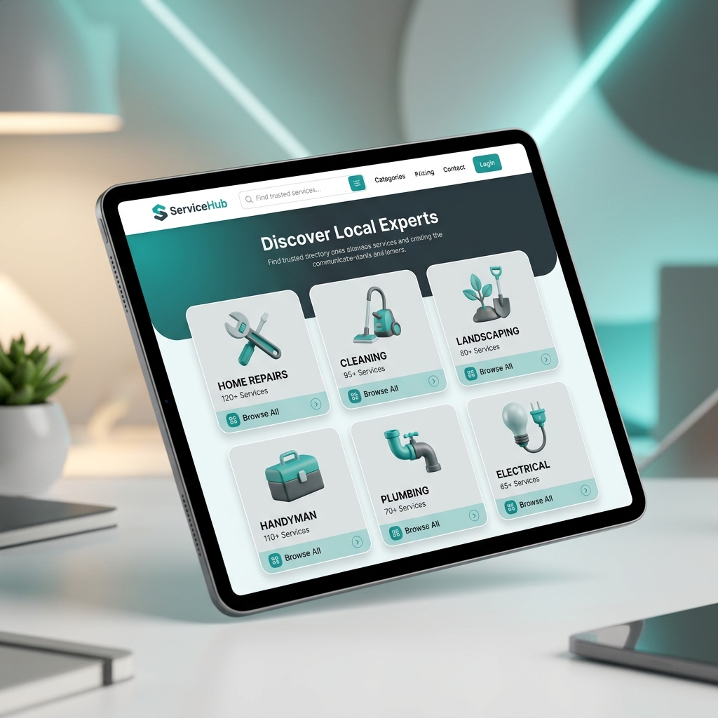 Multi-page Service Site Mockup